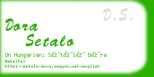 dora setalo business card
